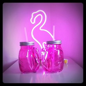 Flamengo tumbler mason jar lid straw included